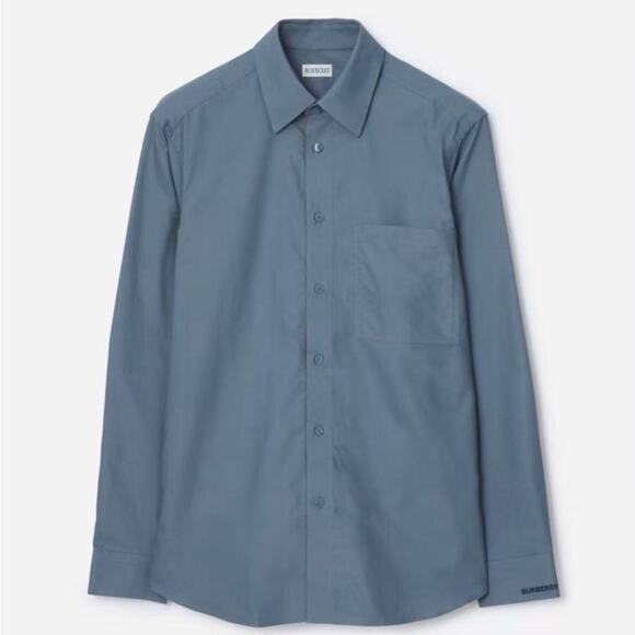 Burberry men’s blue shirt with icon stripe L